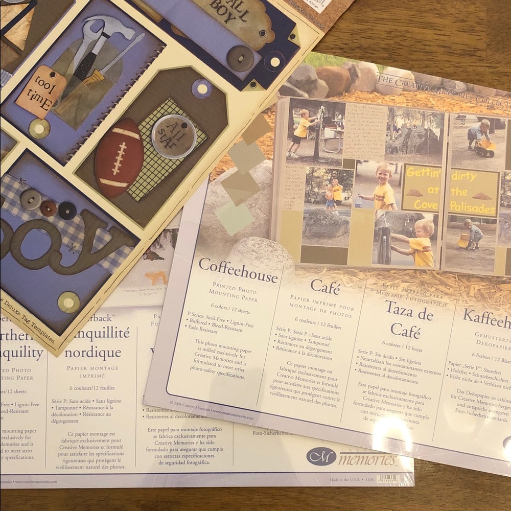Creative Memories Coffeehouse Scrapbook Kit and Northern Tranquility Editions